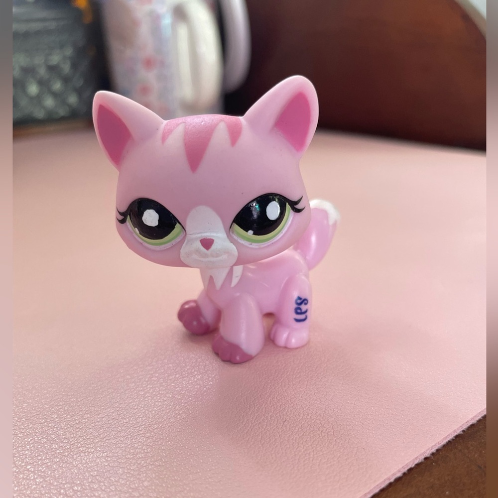 Pink Cat Green Eyes Little Pet Shop